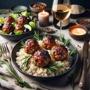 Rosemary Glazed Turkey Meatballs